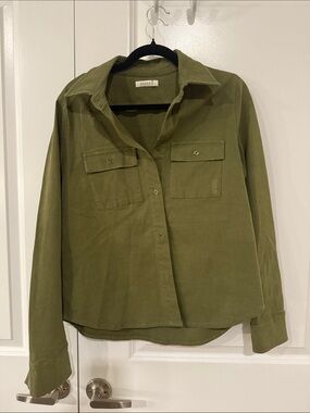 Ragdoll LA Surplus Olive Green Button-Up Shirt size M